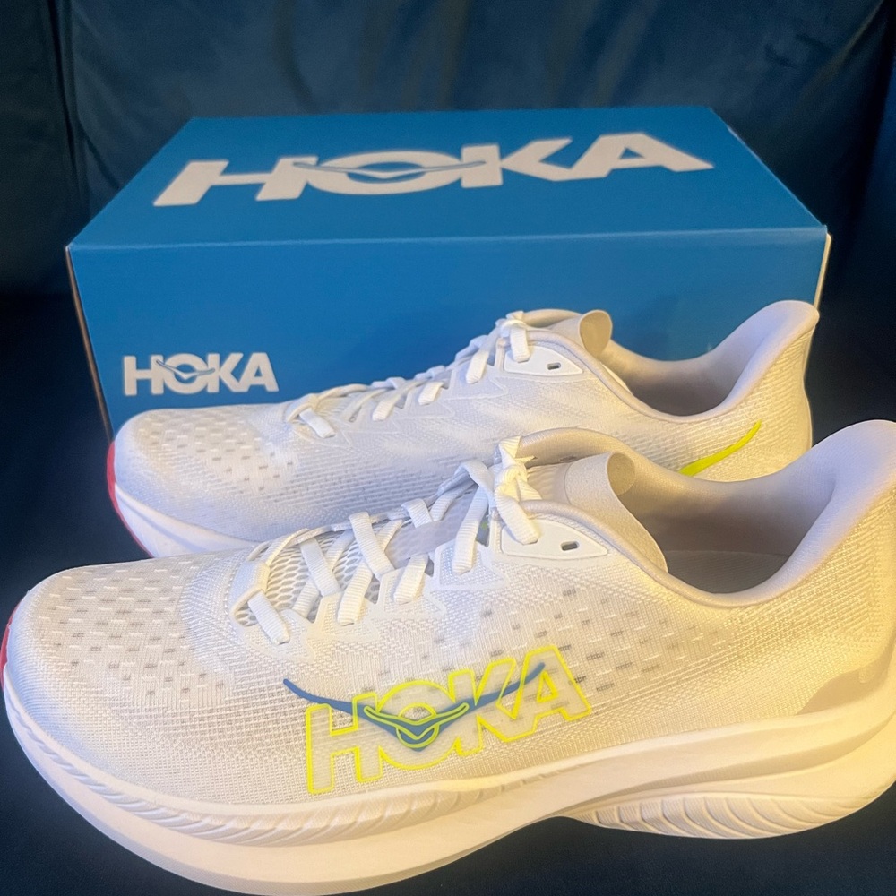 Fantastic HOKA MACH 6 shoes.  Never been worn and out of box.